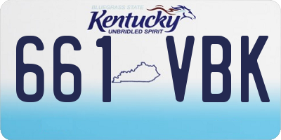 KY license plate 661VBK