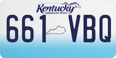 KY license plate 661VBQ