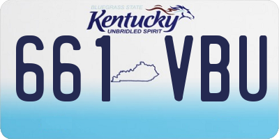 KY license plate 661VBU