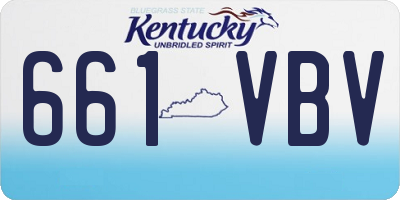KY license plate 661VBV