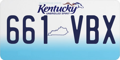 KY license plate 661VBX