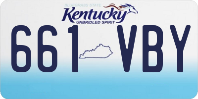 KY license plate 661VBY