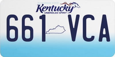 KY license plate 661VCA