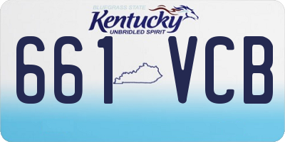 KY license plate 661VCB