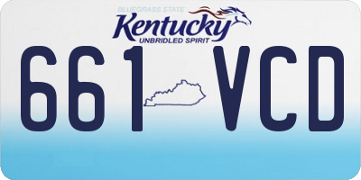KY license plate 661VCD