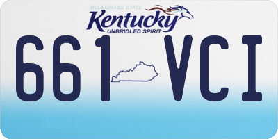 KY license plate 661VCI