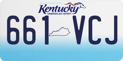 KY license plate 661VCJ