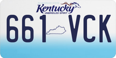 KY license plate 661VCK