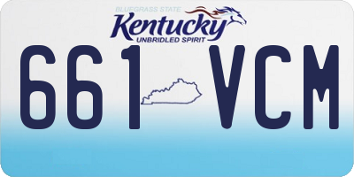 KY license plate 661VCM