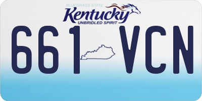 KY license plate 661VCN