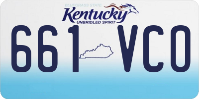KY license plate 661VCO