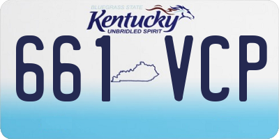 KY license plate 661VCP