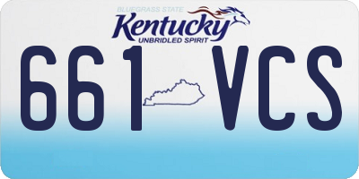 KY license plate 661VCS
