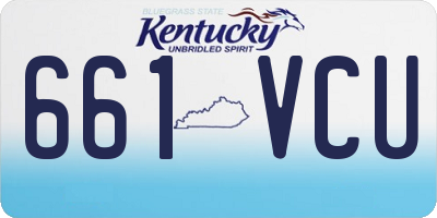 KY license plate 661VCU