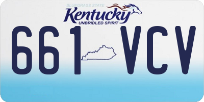 KY license plate 661VCV