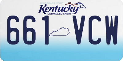 KY license plate 661VCW
