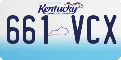 KY license plate 661VCX