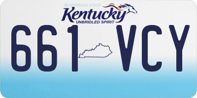 KY license plate 661VCY