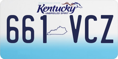 KY license plate 661VCZ