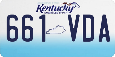 KY license plate 661VDA