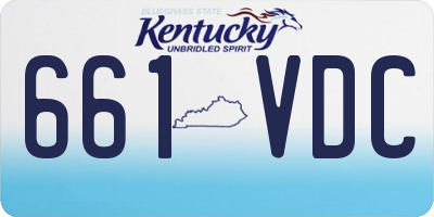 KY license plate 661VDC