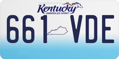 KY license plate 661VDE