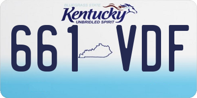 KY license plate 661VDF