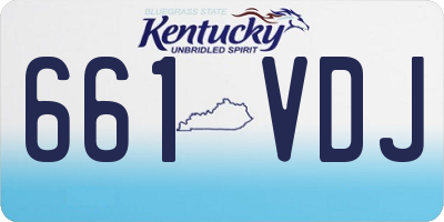 KY license plate 661VDJ
