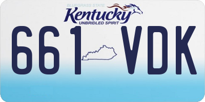 KY license plate 661VDK