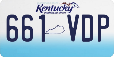 KY license plate 661VDP