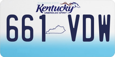 KY license plate 661VDW