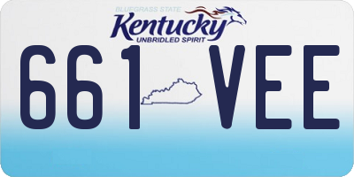 KY license plate 661VEE