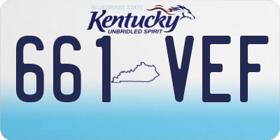 KY license plate 661VEF