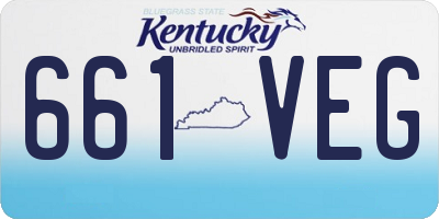 KY license plate 661VEG