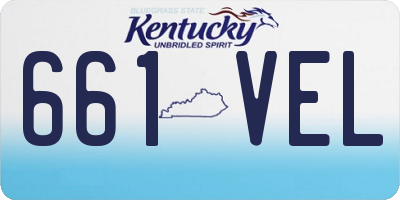 KY license plate 661VEL