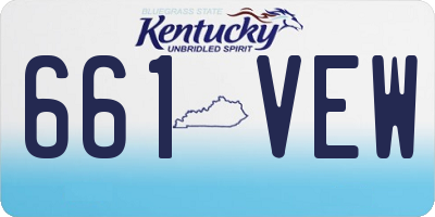 KY license plate 661VEW