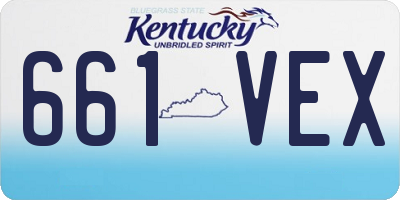 KY license plate 661VEX