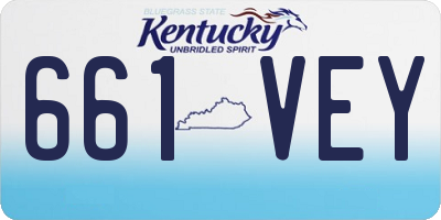 KY license plate 661VEY