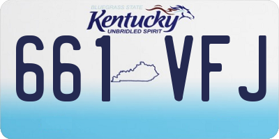 KY license plate 661VFJ