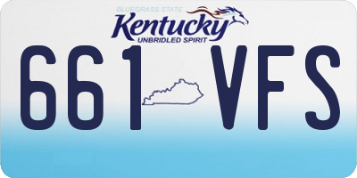 KY license plate 661VFS