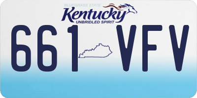 KY license plate 661VFV