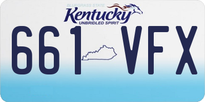KY license plate 661VFX