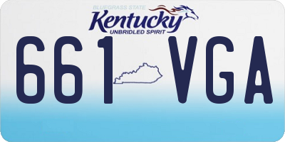 KY license plate 661VGA
