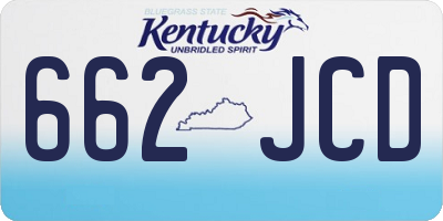 KY license plate 662JCD