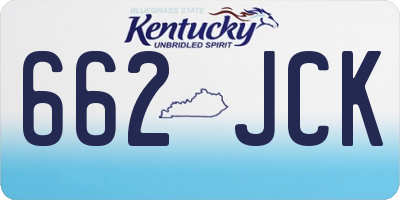 KY license plate 662JCK