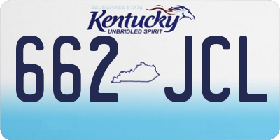 KY license plate 662JCL