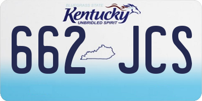 KY license plate 662JCS