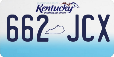 KY license plate 662JCX
