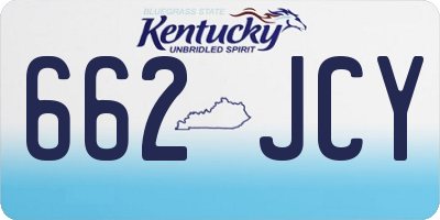 KY license plate 662JCY