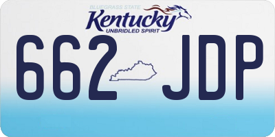 KY license plate 662JDP